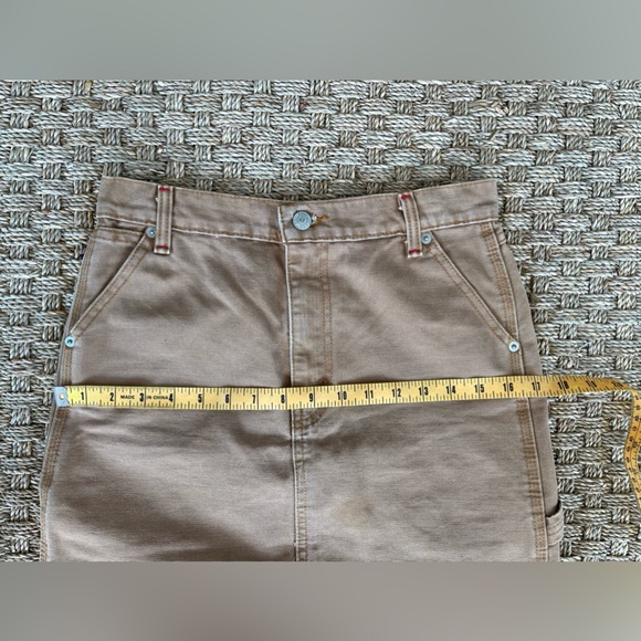 Vintage Ralph Lauren Polo Jeans Co. tan khaki carpenter maxi skirt 100% cotton - Picture 6 of 13